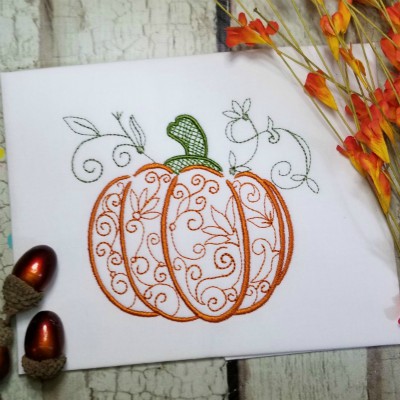 pumpkin embroidery design